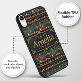 Apothecary Shelf Bottles Herbs Vintage Seamless Custom Name Protective Phone Case Mobile Cover Durable Everyday Smartphone Shock Resistant