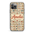 Vintage Herbs Fruits Cooking Items Printed Design Custom Name Protective Phone Case Mobile Cover Durable Everyday Smartphone Shock Resistant