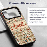 Vintage Herbs Fruits Cooking Items Printed Design Custom Name Protective Phone Case Mobile Cover Durable Everyday Smartphone Shock Resistant