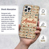 Vintage Herbs Fruits Cooking Items Printed Design Custom Name Protective Phone Case Mobile Cover Durable Everyday Smartphone Shock Resistant