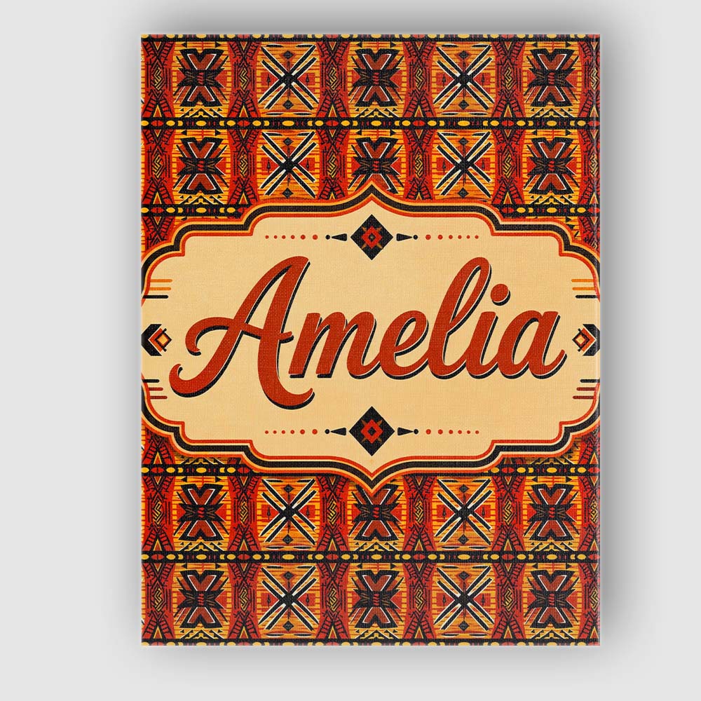 Personalised Name African Tribal Abstract Custom  Unique Gift Idea Elegant Feature Canvas Wall Art Print Decor Picture Ready to Hang