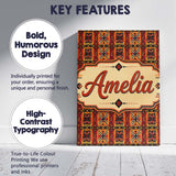 Personalised Name African Tribal Abstract Custom  Unique Gift Idea Elegant Feature Canvas Wall Art Print Decor Picture Ready to Hang
