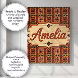 Personalised Name African Tribal Abstract Custom  Unique Gift Idea Elegant Feature Canvas Wall Art Print Decor Picture Ready to Hang