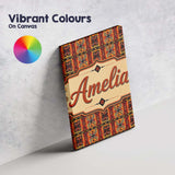 Personalised Name African Tribal Abstract Custom  Unique Gift Idea Elegant Feature Canvas Wall Art Print Decor Picture Ready to Hang