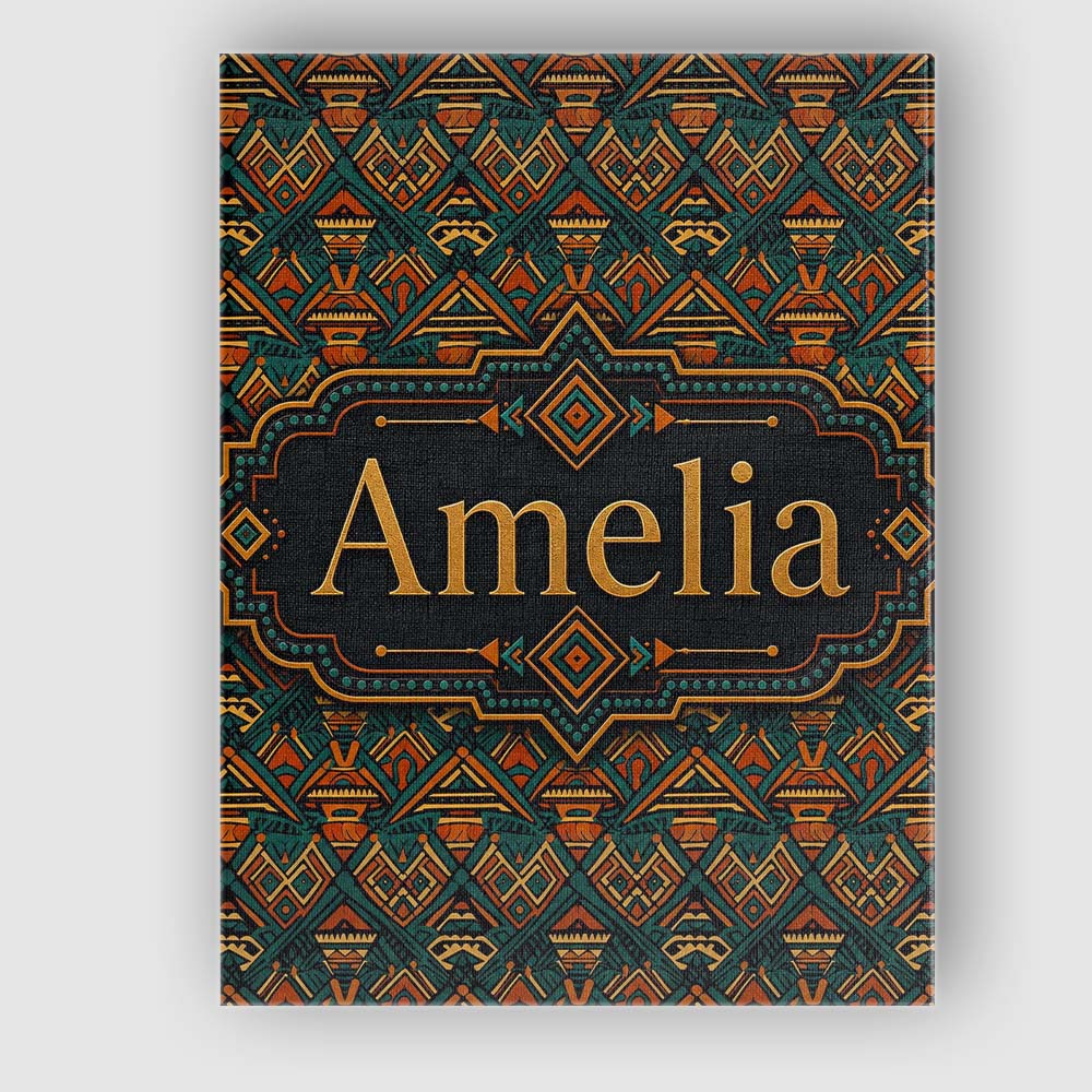 Personalised Name African Tribal Abstract Custom  Unique Gift Idea Elegant Feature Canvas Wall Art Print Decor Picture Ready to Hang