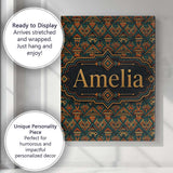 Personalised Name African Tribal Abstract Custom  Unique Gift Idea Elegant Feature Canvas Wall Art Print Decor Picture Ready to Hang