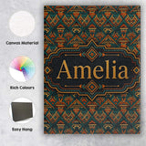 Personalised Name African Tribal Abstract Custom  Unique Gift Idea Elegant Feature Canvas Wall Art Print Decor Picture Ready to Hang