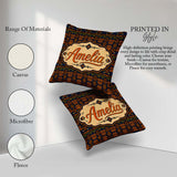 Custom Name African Tribal Geometric Pattern Seamless Name Cute Square Filled Cushion Throw Pillow Sofa Bed Home Decor Zip Washable UK Made