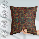 Custom Name African Tribal Wavy Line Abstract Seamless Name Cute Square Filled Cushion Throw Pillow Sofa Bed Home Decor Zip Washable UK Made