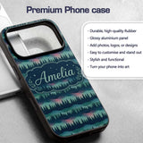 Starry Night Pine Trees Landscape Printed Design Custom Name Protective Phone Case Mobile Cover Durable Everyday Smartphone Shock Resistant