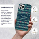 Starry Night Pine Trees Landscape Printed Design Custom Name Protective Phone Case Mobile Cover Durable Everyday Smartphone Shock Resistant