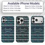 Starry Night Pine Trees Landscape Printed Design Custom Name Protective Phone Case Mobile Cover Durable Everyday Smartphone Shock Resistant
