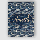 Personalised Name Mystic Crescent Moon Custom  Modern Room Accent Elegant Feature Canvas Wall Art Print Decor Picture Ready to Hang
