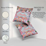Custom Name Kawaii Christmas Gingerbread Snowman Candy Seamless Square Filled Cushion Throw Pillow Sofa Bed Home Decor Zip Washable UK Made