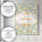 Personalised Name Realistic Butter Croissant Bakery Style Repeating Custom Canvas Wall Art Print Decor Picture Ready to Hang