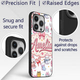 Cute Kawaii Santa Snowman Gift Characters Light Custom Name Protective Phone Case Mobile Cover Durable Everyday Smartphone Shock Resistant