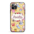 Cute Kawaii Santa Snowman Gift Characters Warm Custom Name Protective Phone Case Mobile Cover Durable Everyday Smartphone Shock Resistant