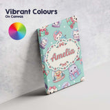 Personalised Name Cute Kawaii Christmas Custom  Modern Room Accent Elegant Feature Canvas Wall Art Print Decor Picture Ready to Hang