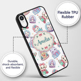 Cute Kawaii Christmas Pets Snow Globe Gifts Light Custom Name Protective Phone Case Mobile Cover Durable Everyday Smartphone Shock Resistant