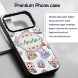 Cute Kawaii Christmas Pets Snow Globe Gifts Light Custom Name Protective Phone Case Mobile Cover Durable Everyday Smartphone Shock Resistant