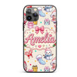 Cute Santa Snowman Gifts Candy Printed Design Custom Name Protective Phone Case Mobile Cover Durable Everyday Smartphone Shock Resistant