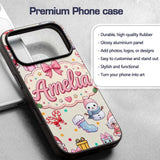 Cute Santa Snowman Gifts Candy Printed Design Custom Name Protective Phone Case Mobile Cover Durable Everyday Smartphone Shock Resistant