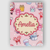 Personalised Name Cute Santa Snowman Gifts Custom  Unique Gift Idea Elegant Feature Canvas Wall Art Print Decor Picture Ready to Hang