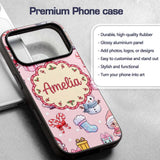 Cute Santa Snowman Gifts Candy Printed Design Custom Name Protective Phone Case Mobile Cover Durable Everyday Smartphone Shock Resistant