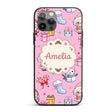 Cute Santa Snowman Gifts Candy Printed Design Custom Name Protective Phone Case Mobile Cover Durable Everyday Smartphone Shock Resistant
