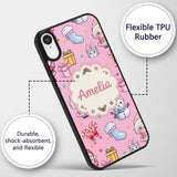 Cute Santa Snowman Gifts Candy Printed Design Custom Name Protective Phone Case Mobile Cover Durable Everyday Smartphone Shock Resistant