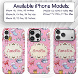 Cute Santa Snowman Gifts Candy Printed Design Custom Name Protective Phone Case Mobile Cover Durable Everyday Smartphone Shock Resistant