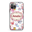 Cute Santa Snowman Gifts Candy Printed Design Custom Name Protective Phone Case Mobile Cover Durable Everyday Smartphone Shock Resistant