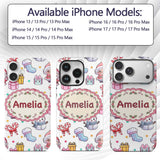 Cute Santa Snowman Gifts Candy Printed Design Custom Name Protective Phone Case Mobile Cover Durable Everyday Smartphone Shock Resistant