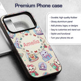 Cute Kittens Puppies Snow Globes Cream Background Custom Name Protective Phone Case Mobile Cover Durable Everyday Smartphone Shock Resistant