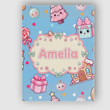 Personalised Name Cute Gingerbread Candy Custom  Unique Gift Idea Elegant Feature Canvas Wall Art Print Decor Picture Ready to Hang