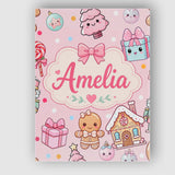 Personalised Name Cute Gingerbread Candy Custom  Unique Gift Idea Elegant Feature Canvas Wall Art Print Decor Picture Ready to Hang