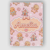 Personalised Name Gingerbread Cookies Candy Custom  Bespoke Interior Contemporary Canvas Wall Art Print Decor Picture Ready to Hang