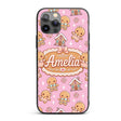 Gingerbread Cookies Candy House Sweets Soft Pink Custom Name Protective Phone Case Mobile Cover Durable Everyday Smartphone Shock Resistant