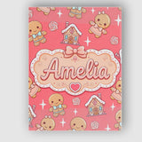 Personalised Name Cute Gingerbread Cookies Custom  Unique Gift Idea Elegant Feature Canvas Wall Art Print Decor Picture Ready to Hang