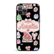 Christmas Gingerbread House Snowman Deer Seamless Custom Name Protective Phone Case Mobile Cover Durable Everyday Smartphone Shock Resistant