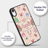 Christmas Gingerbread House Snowman Seamless Custom Name Protective Phone Case Mobile Cover Durable Everyday Smartphone Shock Resistant