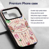 Christmas Gingerbread House Snowman Seamless Custom Name Protective Phone Case Mobile Cover Durable Everyday Smartphone Shock Resistant