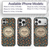 French Bakery Theme Croissant Eiffel Tower Coffee Custom Name Protective Phone Case Mobile Cover Durable Everyday Smartphone Shock Resistant