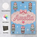 Personalised Name Nutcracker Soldiers Custom Modern Room Accent Creative Decorator Style Canvas Wall Art Print Decor Picture Ready to Hang