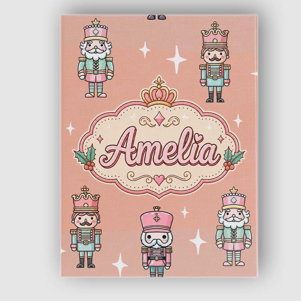 Personalised Name Nutcracker Soldiers Custom Modern Room Accent Creative Decorator Style Canvas Wall Art Print Decor Picture Ready to Hang