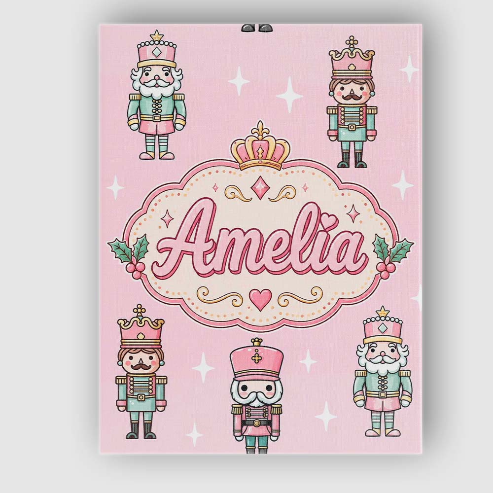 Personalised Name Nutcracker Soldiers Custom Modern Room Accent Creative Decorator Style Canvas Wall Art Print Decor Picture Ready to Hang