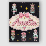 Personalised Name Pastel Nutcracker Soldiers Custom Bespoke  Contemporary Display Canvas Wall Art Print Decor Picture Ready to Hang