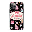 Cute Gingerbread Girl Candy House Lollipop Kawaii Custom Name Protective Phone Case Mobile Cover Durable Everyday Smartphone Shock Resistant