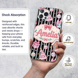 Cute Gingerbread Girl Candy House Soft Pastel Custom Name Protective Phone Case Mobile Cover Durable Everyday Smartphone Shock Resistant