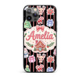 Cute Christmas Gingerbread House Snowman Tree Custom Name Protective Phone Case Mobile Cover Durable Everyday Smartphone Shock Resistant